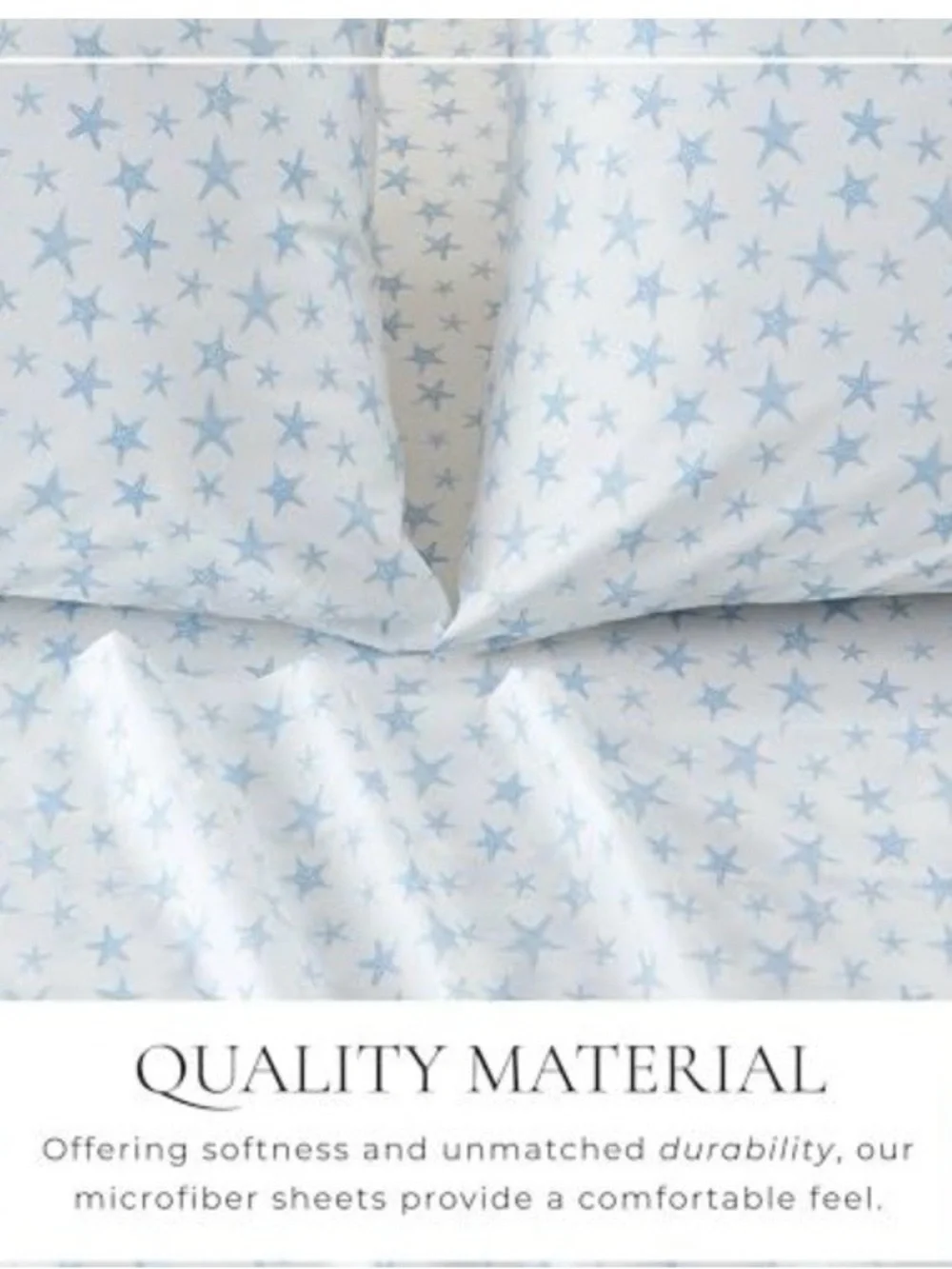 Blue Star Print Bedding Set by